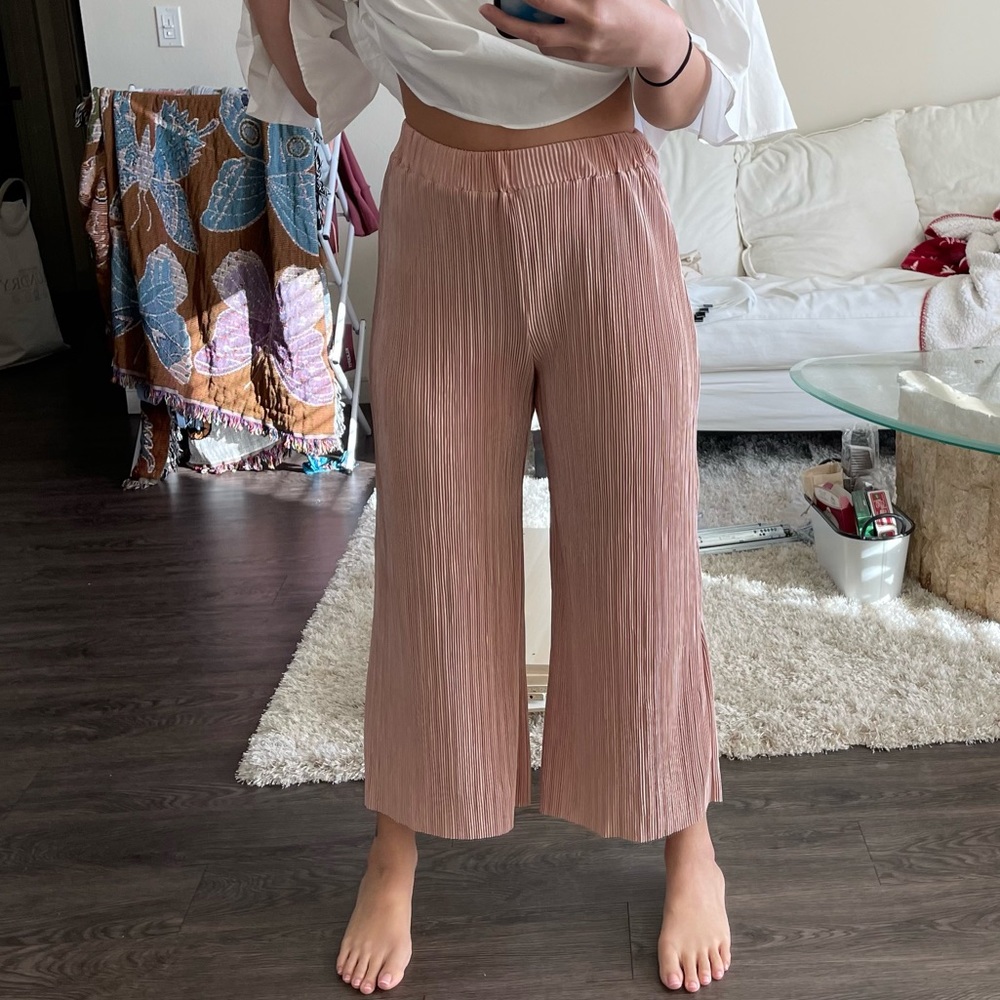 Pink flowy pants
